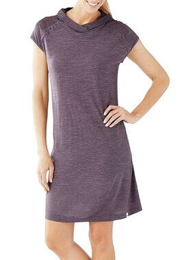 SMARTWOOL Everyday Exploration Hooded Dress Purple Womens S Merino Wool Hiking